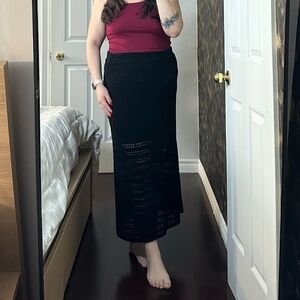 Reitmans XL black skirt in chic textured knit